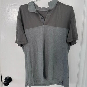 Lulu Lemon Men’s Grey Athletic Polo Shirt